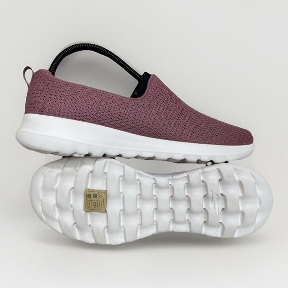 Skechers Womens 9.5 Go Walk Joy Aurora Slip On Sneakers Mauve Mesh Lightweight - Picture 5 of 7